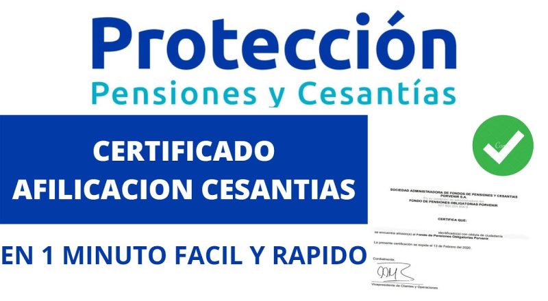 Certificado de Pensiones Protección